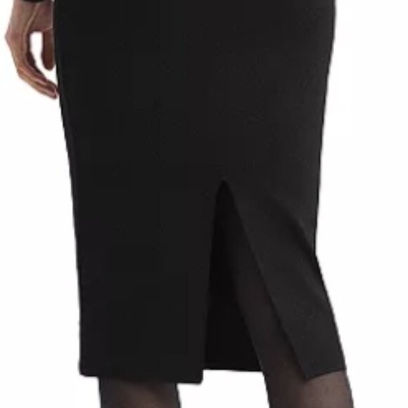 Reiss Sage ladder trim black knit long sleeve dress, size M NWT - Picture 2 of 7